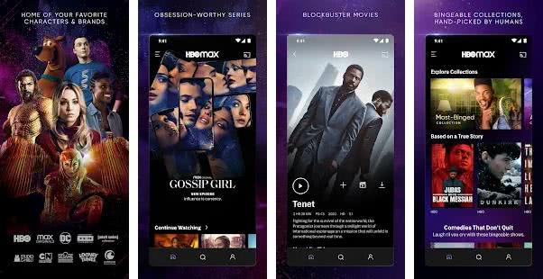 Aplicativo HBO Max Aplicativo HBO Max