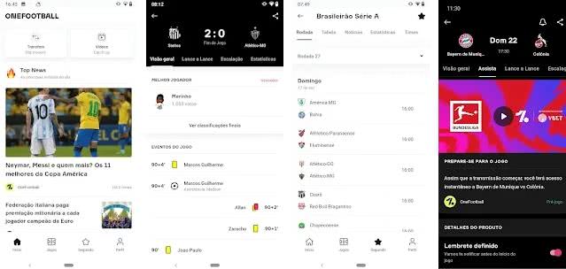 Aplicativo OneFootball Aplicativo OneFootball
