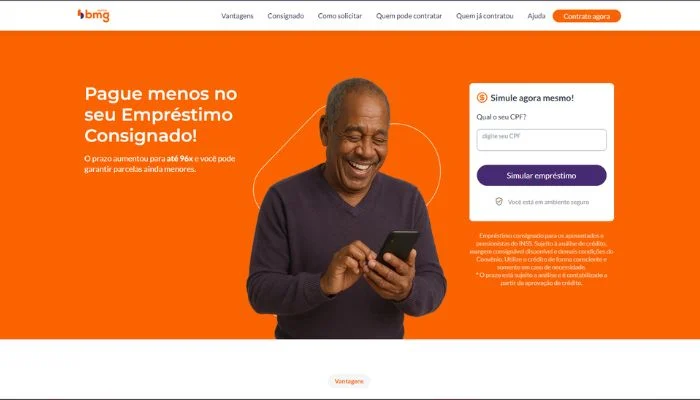 Consignado BMG para aposentados faça sua simulação